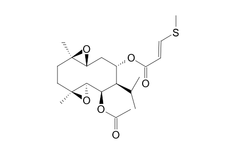 (E)-3-Methylsulfanyl-acrylic acid (1S,4R,6R,8S,9R,10R,11R)-10-acetoxy-9-isopropyl-1,4-dimethyl-5,12-dioxa -tricyclo[9.1.0.0*4,6*]dodec-8-yl ester