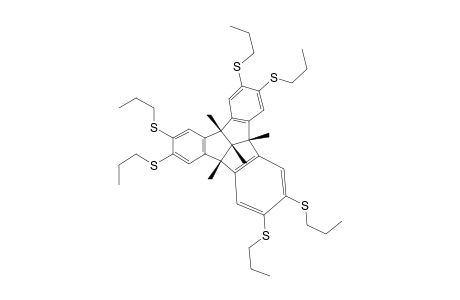2,3,6,7,10,11-Hexakis(propylsulfanyl)-4b,8b,12b,12d-tetramethyl-4b,8b,12b,12d-tetrahydrodibenzo[2,3:4,5]pentaleno[1,6-ab]indene