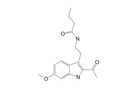 2-ACETYL-3-(2-BUTYRYLAMIDOETHYL)-7-METHOXYINDOLE