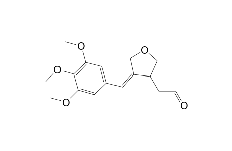 (Z)-2-(4-(3,4,5-Trimethoxybenzylidene)tetrahydrofuran-3-yl)acetaldehyde