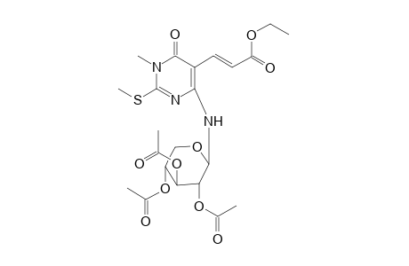 1,6-Dihydro-5-[2"-(ethoxycarbonyl)viny]-2-(methylthio)-1-methyl-4-{[2',3',4'-tris( O-acetyl)-.beta.-D-xylopyranosyl]amino}-6-oxopyrimidine