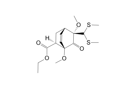 (1S,2S,4R,8S)-2-[bis(methylthio)methyl]-2,4-dimethoxy-3-oxo-8-bicyclo[2.2.2]oct-5-enecarboxylic acid ethyl ester