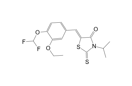 (5Z)-5-[4-(difluoromethoxy)-3-ethoxybenzylidene]-3-isopropyl-2-thioxo-1,3-thiazolidin-4-one