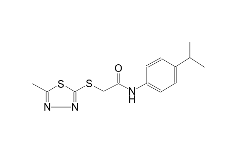 N-(4-isopropylphenyl)-2-[(5-methyl-1,3,4-thiadiazol-2-yl)sulfanyl]acetamide