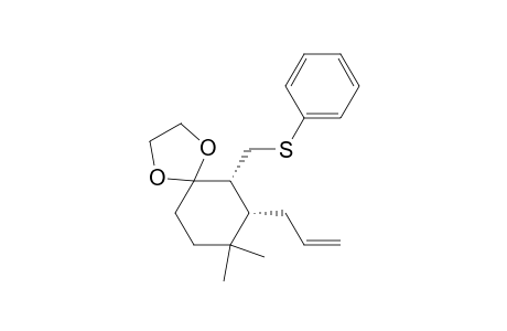 1,4-Dioxaspiro[4.5]decane, 8,8-dimethyl-6-[(phenylthio)methyl]-7-(2-propenyl)-, cis-(.+-.)-