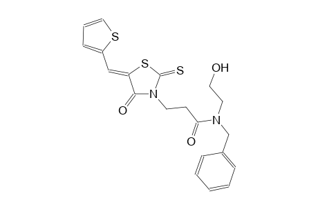 3-thiazolidinepropanamide, N-(2-hydroxyethyl)-4-oxo-N-(phenylmethyl)-5-(2-thienylmethylene)-2-thioxo-, (5Z)-