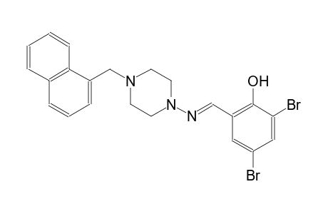 phenol, 2,4-dibromo-6-[(E)-[[4-(1-naphthalenylmethyl)-1-piperazinyl]imino]methyl]-