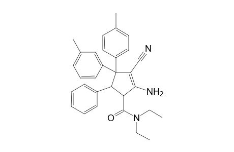 2-Amino-3-cyano-5-phenyl-4-m-tolyl-4-p-tolyl-cyclopent-2-enecarboxylic acid diethylamide