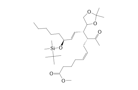 5,10-Heptadecadienoic acid, 8-acetyl-9-(2,2-dimethyl-1,3-dioxolan-4-yl)-12-[[(1,1-dimethylethyl)dimethylsilyl]oxy]-, methyl ester, [8R-[5Z,8R*,9S*(S*),10E,12S*]]-