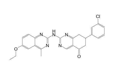 7-(3-chlorophenyl)-2-[(6-ethoxy-4-methyl-2-quinazolinyl)amino]-7,8-dihydro-5(6H)-quinazolinone