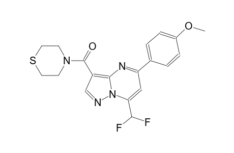 7-(difluoromethyl)-5-(4-methoxyphenyl)-3-(4-thiomorpholinylcarbonyl)pyrazolo[1,5-a]pyrimidine