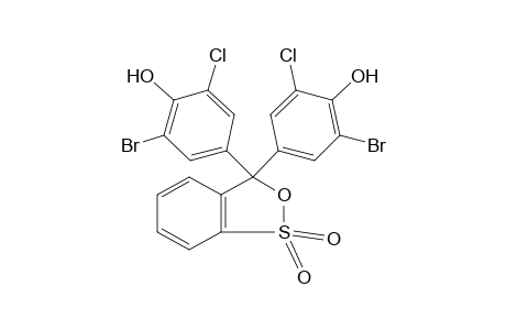 alpha,alpha-BIS(3-BROMO-5-CHLORO-4-HYDROXYPHENYL)-alpha-HYDROXY-o-TOLUENSULFONIC ACID, gamma-SULTONE