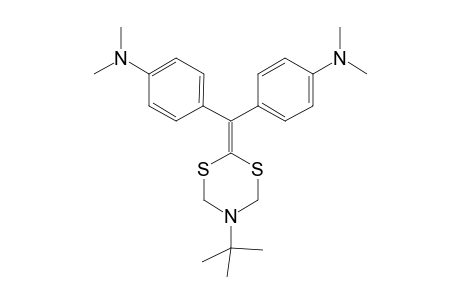 4-[Bis(4-dimethylaminophenyl)methylene]-1-t-butyl-1,3,5-azadiithiane