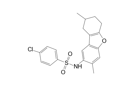 4-Chloro-N-{5,12-dimethyl-8-oxatricyclo[7.4.0.0(2,7)]trideca-1(9),2(7),3,5-tetraen-4-yl}benzene-1-sulfonamide