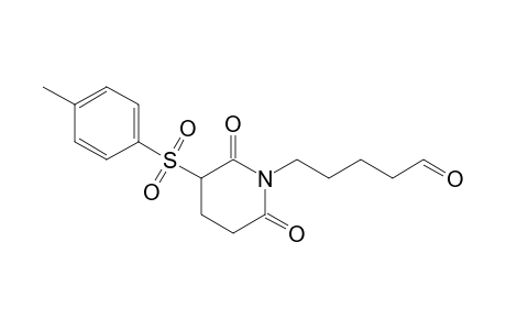 1-(4-Formylbutyl)-3-(4-methylphenylsulfonyl)-2,6-azinanedione