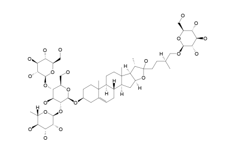 #27;TRIGONEOSIDE-IVA;26-O-BETA-D-GLUCOPYRANOSYL-3-BETA,22-XI,26-TRIHYDROXY-(25S)-FUROST-5-ENE-3-O-[ALPHA-L-RHAMNOPYRANOSYL-(1->2)]-[BETA-D-GLUCOPYRANOSYL-(1->4