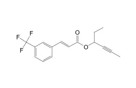 Trans-3-trifluoromethylcinnamic acid, hex-4-yn-3-yl ester