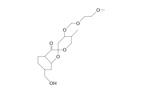 3-Methyl-4-(methoxy-ethoxy-methoxy)-10-hydroxymethyl-14-oxo-1,7-dioxa-8,13-didehydro-spiro(5.8)tetradecane