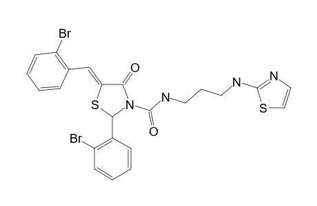 N-3-[[2-(2-BROMOPHENYL)-4-OXO-5-(2-BROMOBENZYLIDENE)-1,3-THIAZOLIDINE]-CARBAMYL]-PROPYL-2-AMINOTHIAZOLE