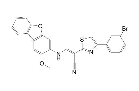 (2E)-2-[4-(3-bromophenyl)-1,3-thiazol-2-yl]-3-[(2-methoxydibenzo[b,d]furan-3-yl)amino]-2-propenenitrile