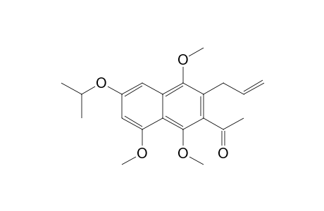 Ethanone, 1-[1,4,8-trimethoxy-6-(1-methylethoxy)-3-(2-propenyl)-2-naphthalenyl]-