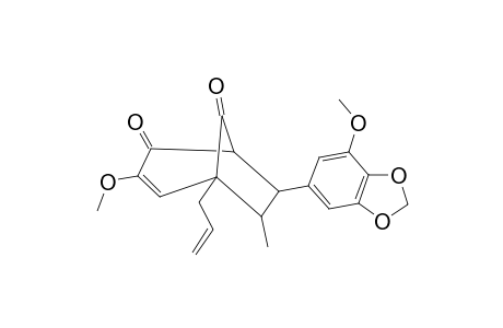 5-Allyl-3-methoxy-7-(7-methoxy-1,3-benzodioxol-5-yl)-6-methylbicyclo[3.2.1]oct-3-ene-2,8-dione