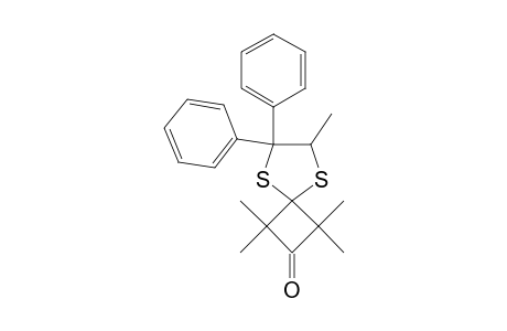 1,1,3,3,7-pentamethyl-6,6-di(phenyl)-5,8-dithiaspiro[3.4]octan-2-one