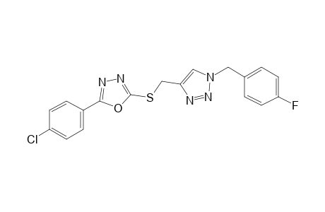 2-(4-Chlorophenyl)-5-({[1-(4-fluorobenzyl)-1H-1,2,3-triazol-4-yl]methyl}thio)-1,3,4-oxadiazole