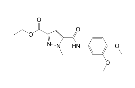1H-Pyrazole-3-carboxylic acid, 5-[[(3,4-dimethoxyphenyl)amino]carbonyl]-1-methyl-, ethyl ester