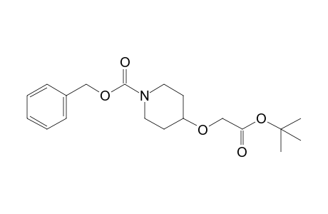 (phenylmethyl) 4-[2-[(2-methylpropan-2-yl)oxy]-2-oxidanylidene-ethoxy]piperidine-1-carboxylate