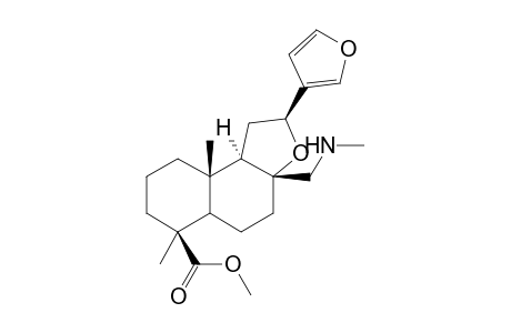 (1S,3R,3aR,5aS,9aS)-3a-Methylamino-6,9a-dimethyl-1-(3-furyl)-6S-methoxycarbonyl-1,2,3,3a,4,5,5a,6,7,8,9,9a-dodecahydronaphtho[2,1-b]furan