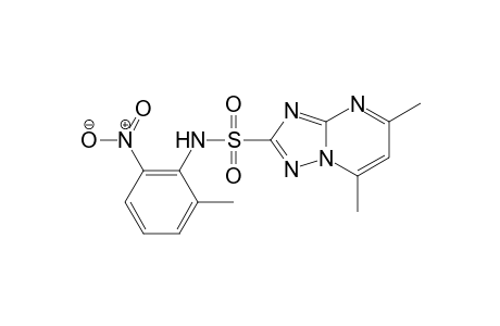 [1,2,4]Triazolo[1,5-a]pyrimidine-2-sulfonamide, 5,7-dimethyl-N-(2-methyl-6-nitrophenyl)-