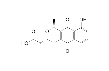 2-[(1S,3R)-1-methyl-9-oxidanyl-5,10-bis(oxidanylidene)-3,4-dihydro-1H-benzo[g]isochromen-3-yl]ethanoic acid