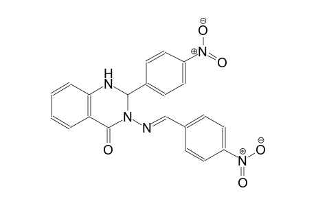 4(1H)-quinazolinone, 2,3-dihydro-2-(4-nitrophenyl)-3-[[(E)-(4-nitrophenyl)methylidene]amino]-
