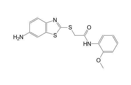2-[(6-amino-1,3-benzothiazol-2-yl)sulfanyl]-N-(2-methoxyphenyl)acetamide