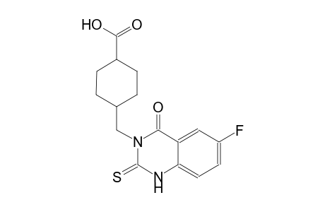 cyclohexanecarboxylic acid, 4-[(6-fluoro-1,4-dihydro-4-oxo-2-thioxo-3(2H)-quinazolinyl)methyl]-