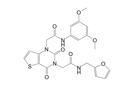 1-[3-(3,5-dimethoxyphenyl)-2-oxopropyl]-3-[4-(furan-2-yl)-2-oxobutyl]-1H,2H,3H,4H-thieno[3,2-d]pyrimidine-2,4-dione