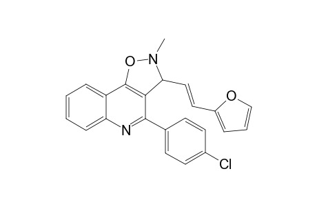 2-Methyl-4-(4-chlorophenyl)-3-(2-(2-furyl)ethenyl)isoxazolino[4,5-c]quinoline