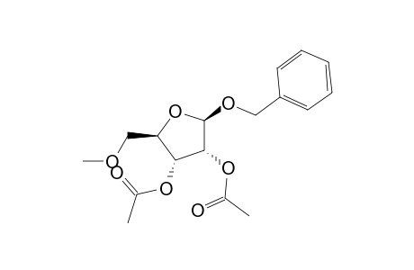 .beta.-D-Ribofuranoside, phenylmethyl 5-O-methyl-, diacetate