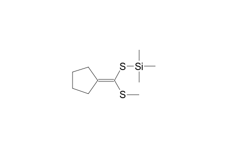 Silane, [[cyclopentylidene(methylthio)methyl]thio]trimethyl-