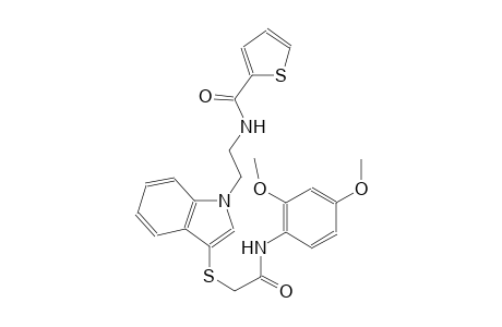 2-thiophenecarboxamide, N-[2-[3-[[2-[(2,4-dimethoxyphenyl)amino]-2-oxoethyl]thio]-1H-indol-1-yl]ethyl]-