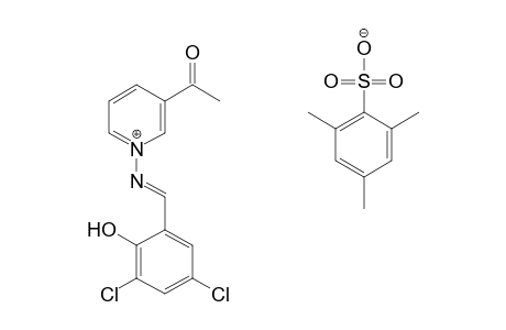 3-acetyl-1-[(3,5-dichlorosalicylidene)amino]pyridinium 2-mesitylenesulfonate
