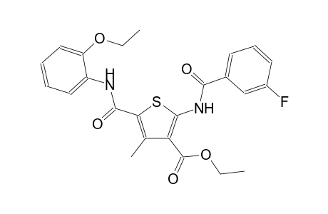 3-thiophenecarboxylic acid, 5-[[(2-ethoxyphenyl)amino]carbonyl]-2-[(3-fluorobenzoyl)amino]-4-methyl-, ethyl ester