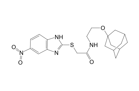 N-[2-(1-adamantyloxy)ethyl]-2-[(6-nitro-1H-benzimidazol-2-yl)sulfanyl]acetamide