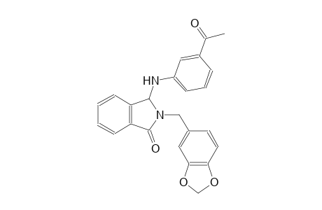 1H-isoindol-1-one, 3-[(3-acetylphenyl)amino]-2-(1,3-benzodioxol-5-ylmethyl)-2,3-dihydro-