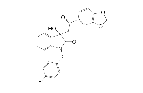 2H-Indol-2-one, 3-[2-(1,3-benzodioxol-5-yl)-2-oxoethyl]-1-[(4-fluorophenyl)methyl]-1,3-dihydro-3-hydroxy-
