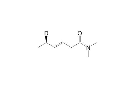 (5R,3E)-Dimethyl-5-deuterio-3-hexenamide