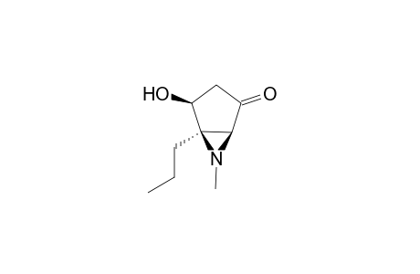 (+-)-(1R,2S,5S)-6-Aza-6-hydroxy-6-methyl-1-propylbicyclo[3.10]hexan-4-one