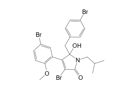 3-Bromo-4-(5-bromo-2-methoxyphenyl)-5-(4-bromobenzyl)-5-hydroxy-1-isobutylpyrrol-2(5H)-one