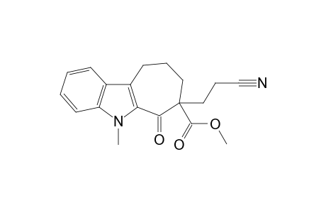 Methyl 7-(2-cyanoethyl)-5-methyl-6-oxo-5,6,7,8,9,10-hexahydrocyclohepta[b]indole-7-carboxylate